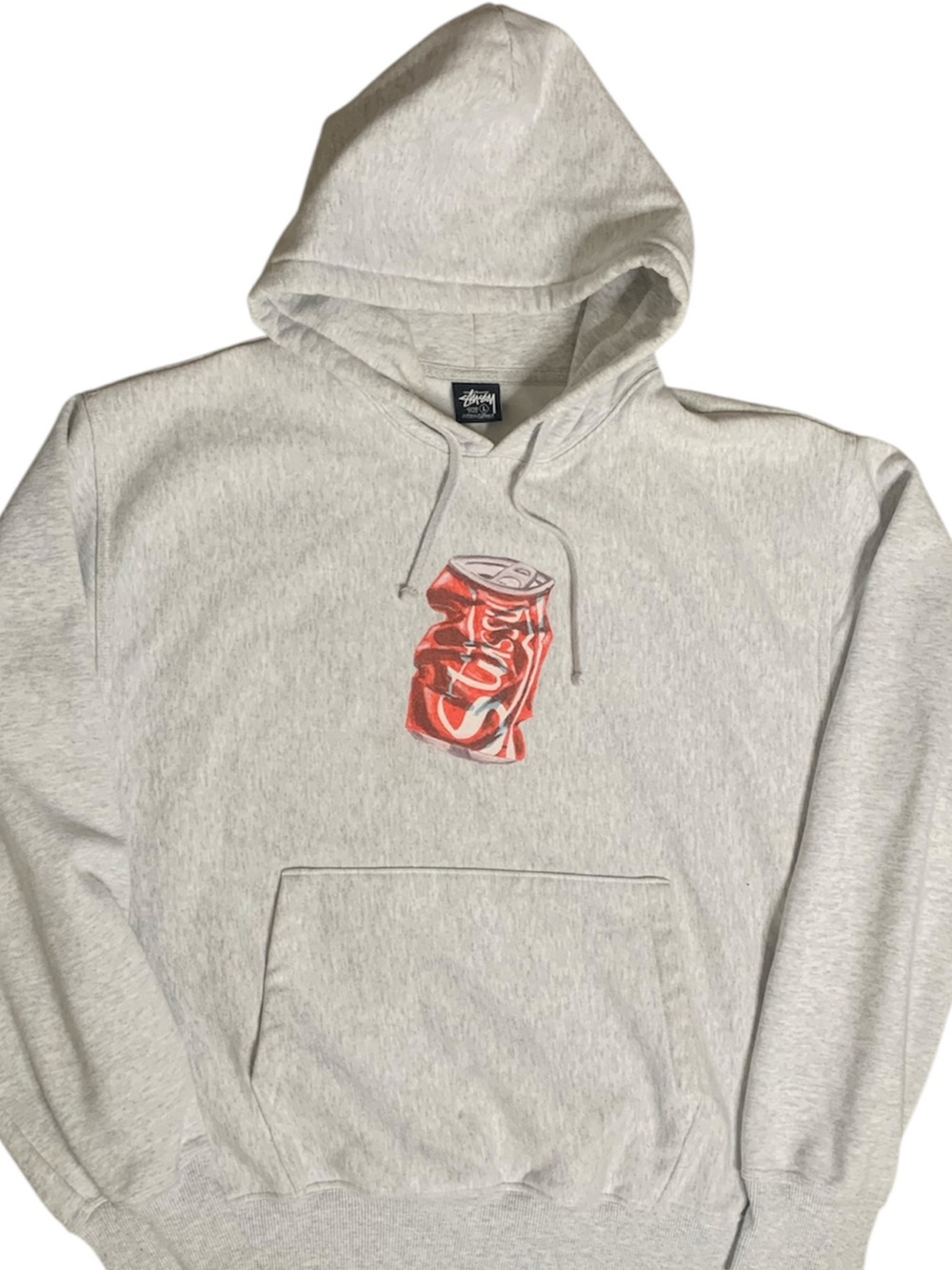 SS23 NWOT Stussy | Soda Can | Heather grey drawstring hoodie